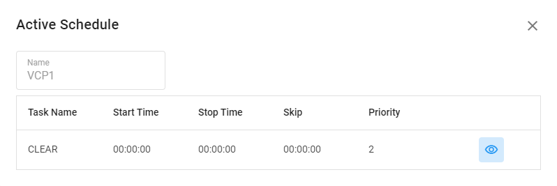 View Selected Schedule