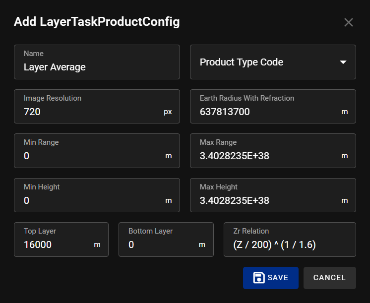 Task Config Add Radar Layer