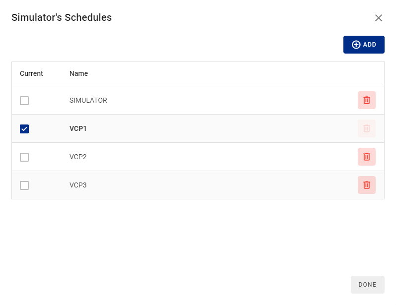Schedule Config Menu